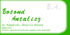 botond antalicz business card